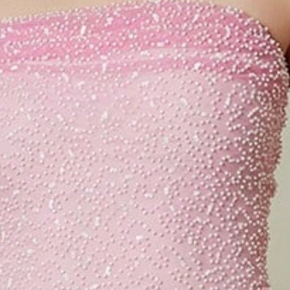 Pink Ombra Elegant Women's Romantic Sequin beaded Evening Gown - Picture 4 of 6